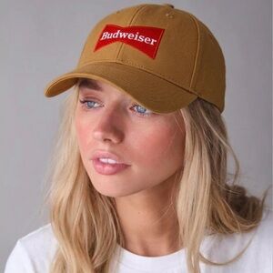 BUDWEISER Canvas Workwear Hat By H3 Headwear Brown /Tan SnapBack Adjustable
